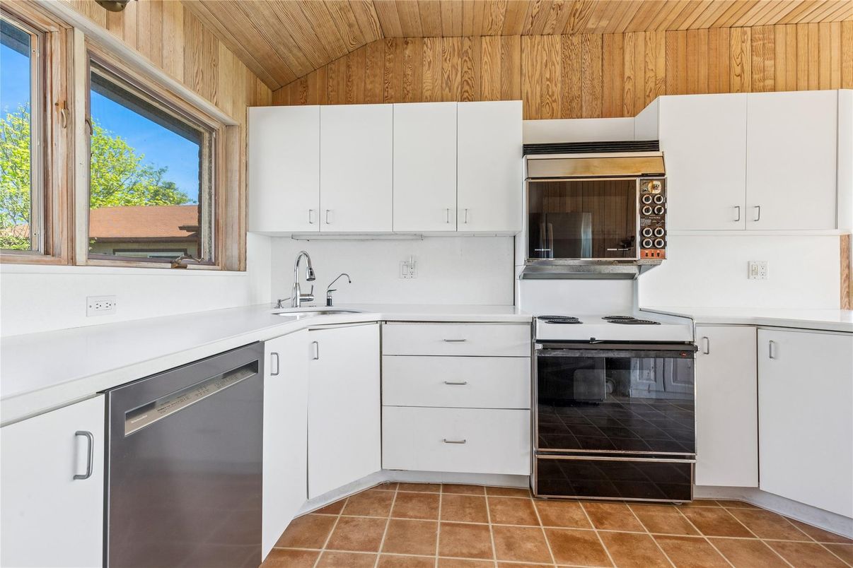 Interior, Kitchen, Stainless Steel Appliances, Wooden Ceilings