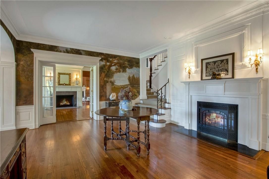 Fireplace, Interior, Wood Texture Flooring
