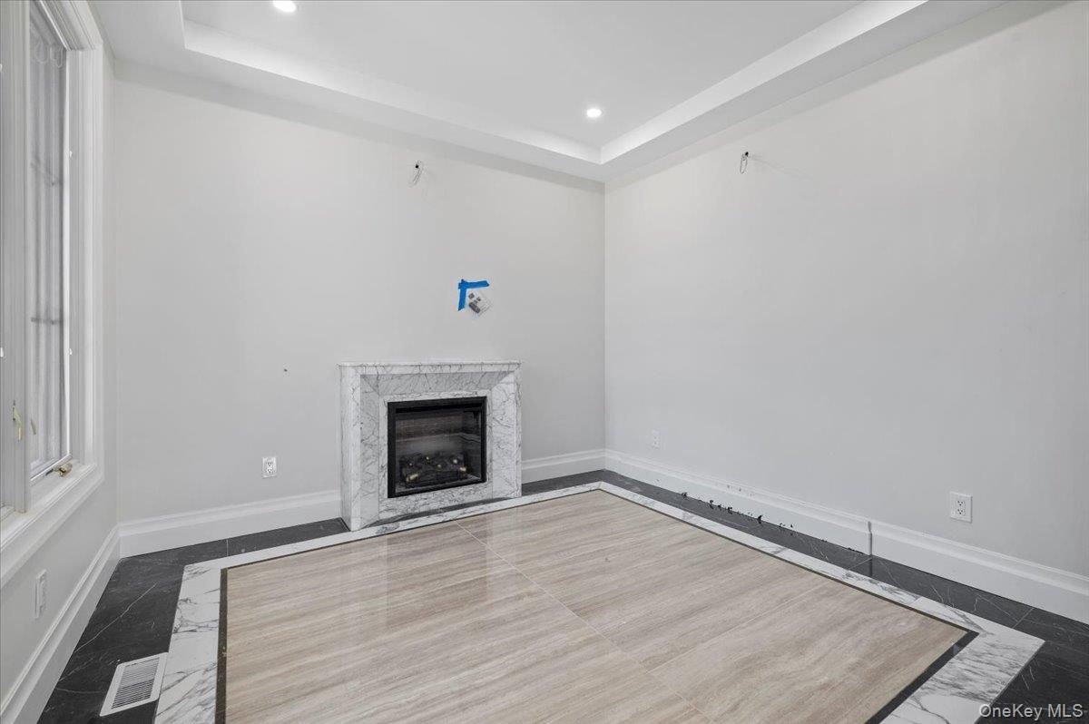 Empty room, Fireplace, Interior, Recessed Lighting
