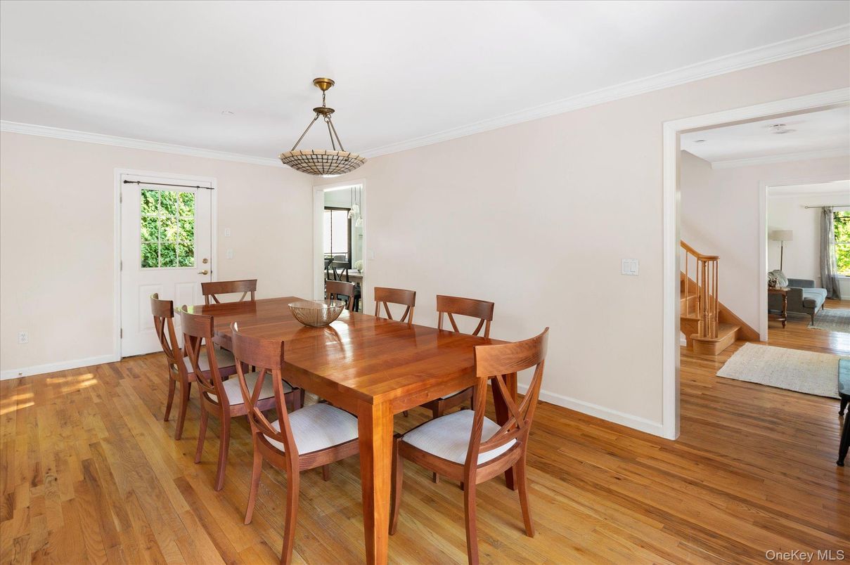 Chandelier, Dining room, Interior, Pendant Lights, Wood Texture Flooring