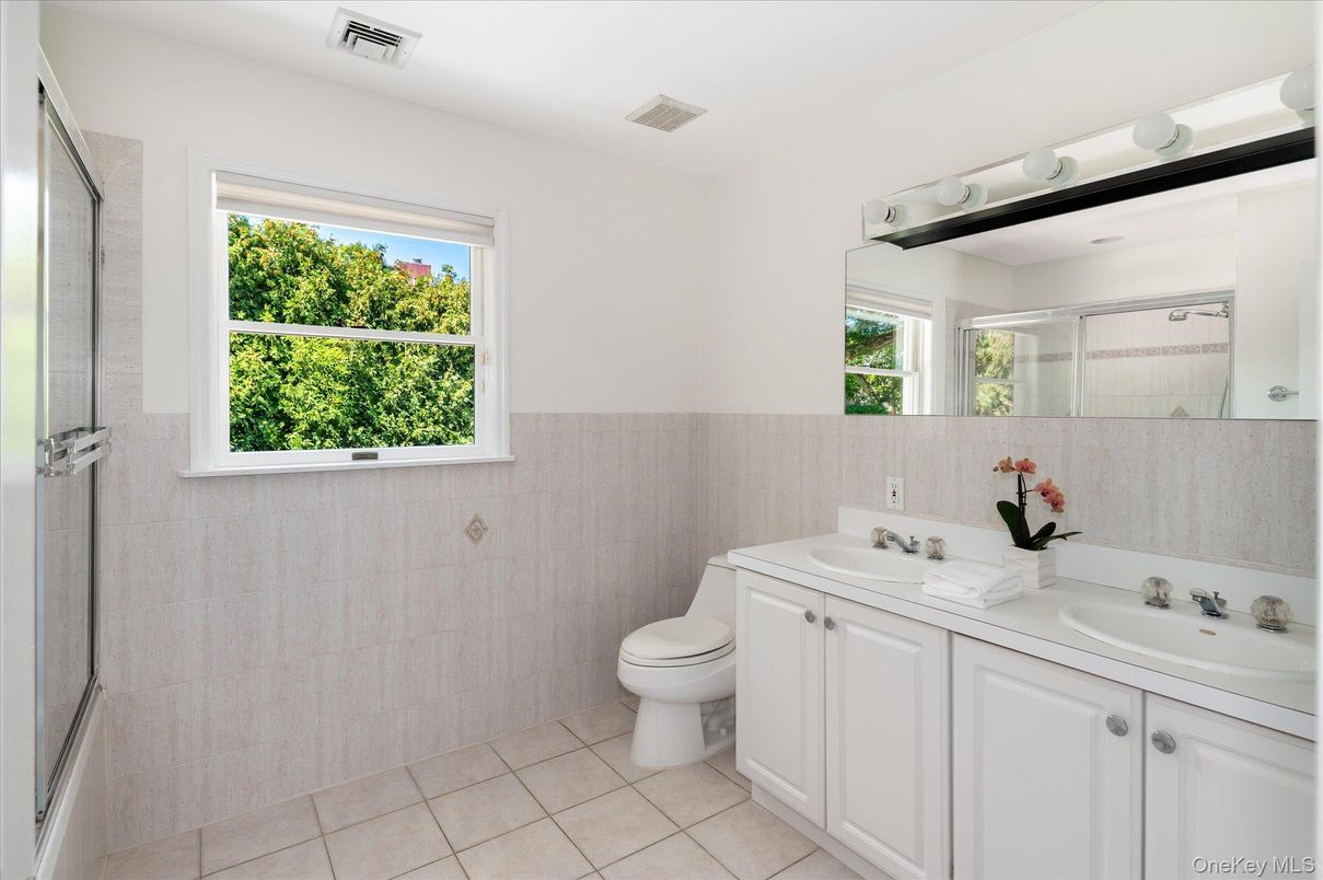 Bathroom, Dual Sink Vanities, Glass Shower, Interior