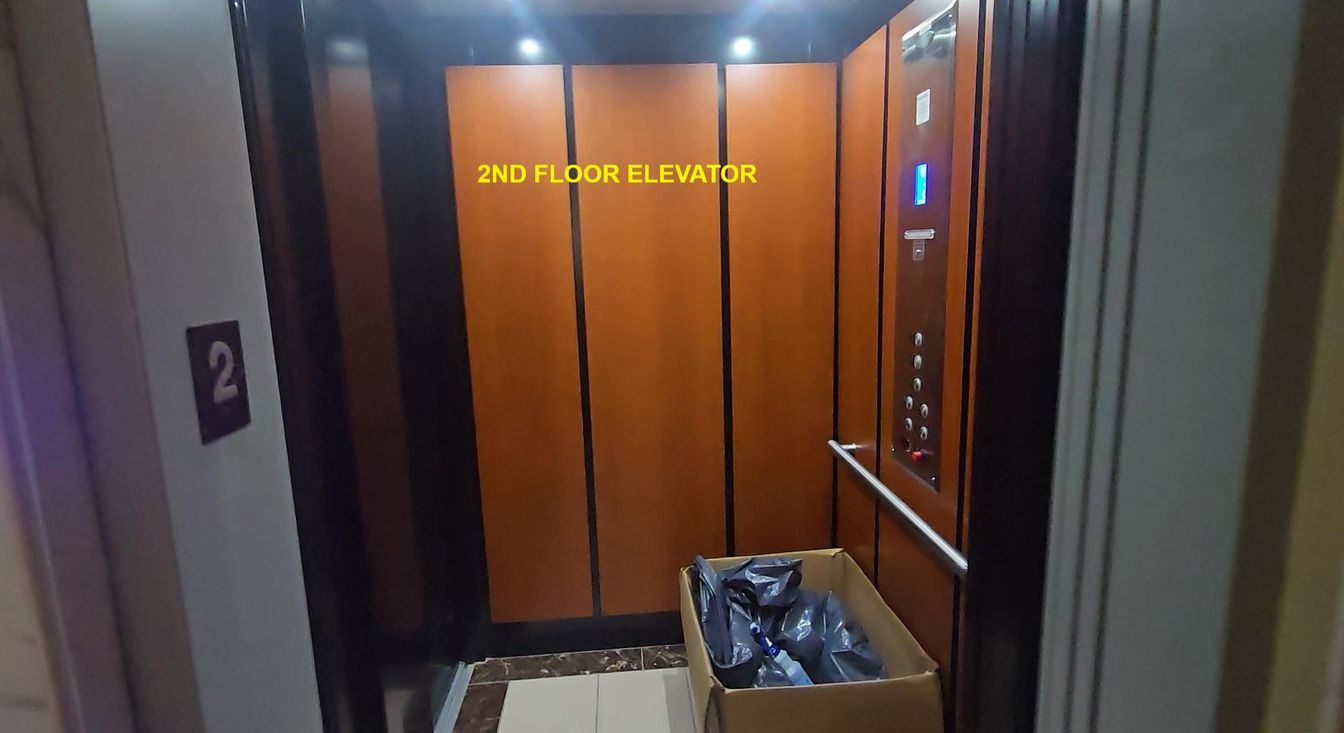 Elevator, Interior, Recessed Lighting, Wooden Walls