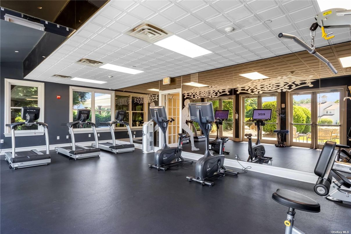 Fitness Equipment, Gym, Interior, Recessed Lighting