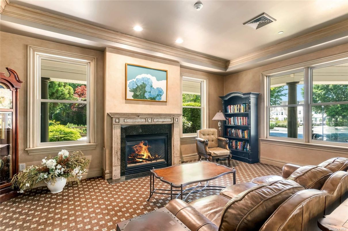 Fireplace, Interior, Living room, Recessed Lighting