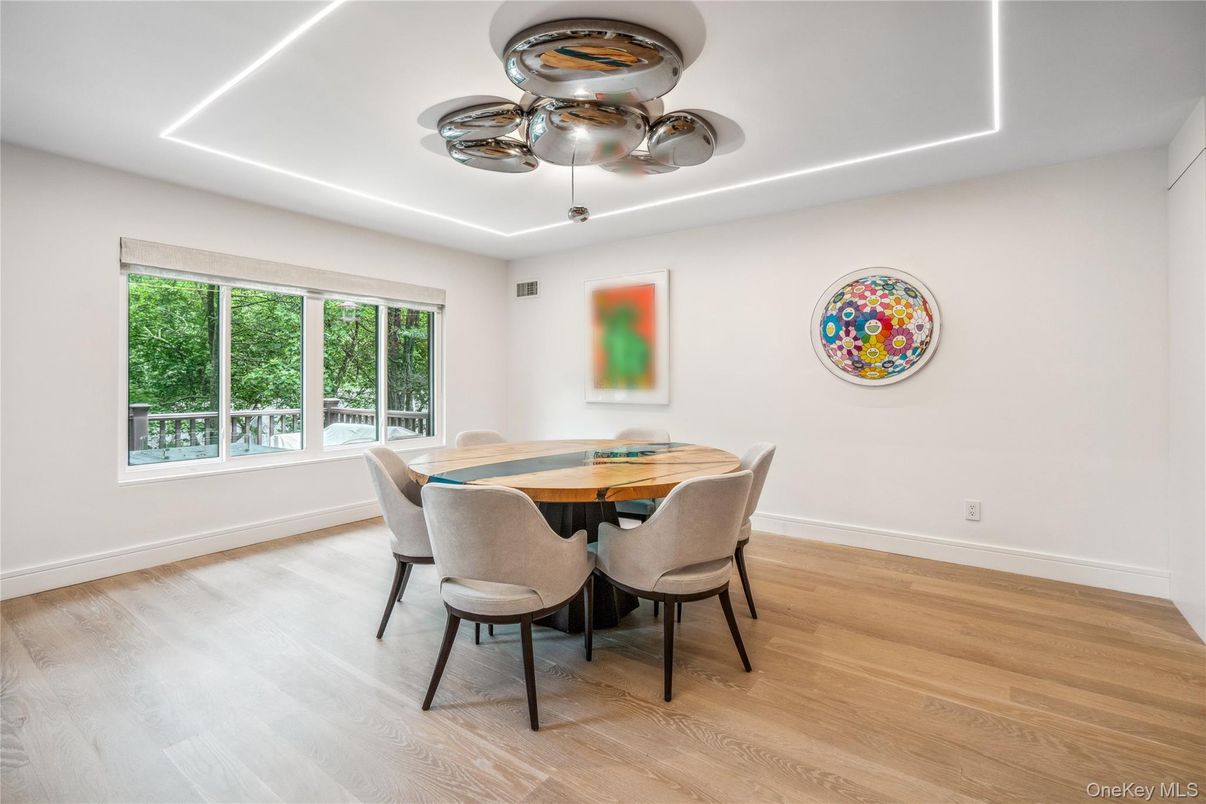 Dining room, Interior, Wood Texture Flooring