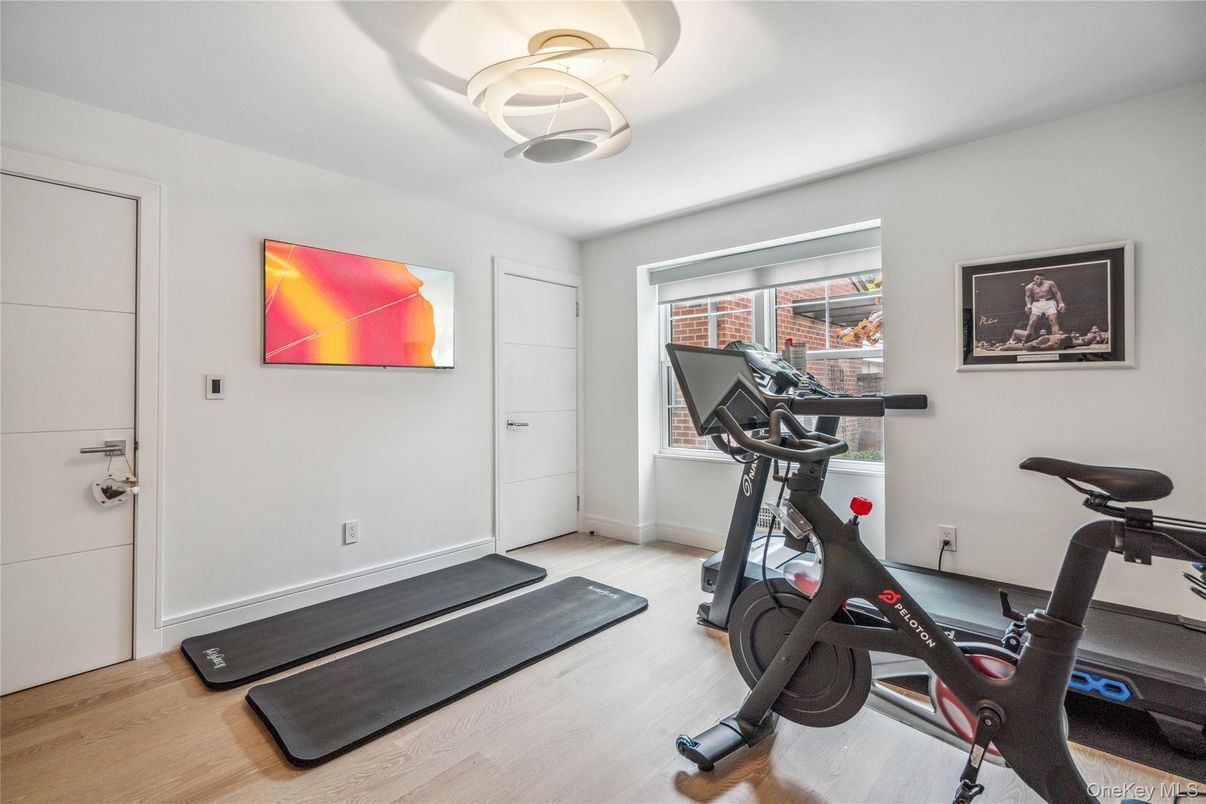 Fitness Equipment, Interior, Wood Texture Flooring