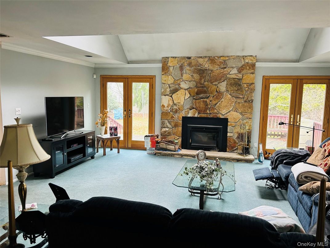 Fireplace, Interior, Living room, Stone Walls