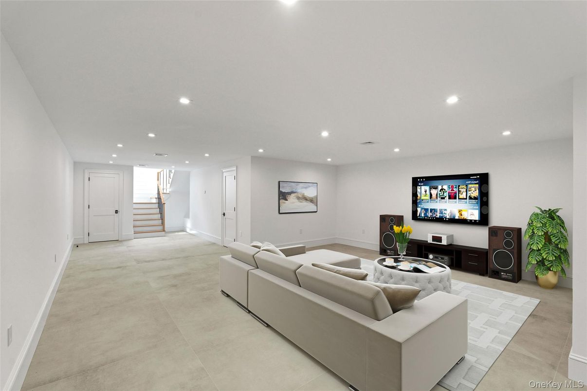 Interior, Living room, Recessed Lighting