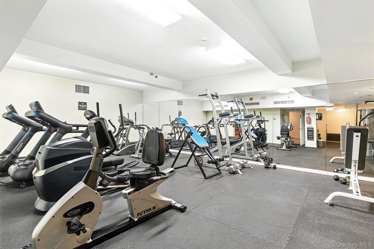 Fitness Equipment, Gym, Interior, Recessed Lighting