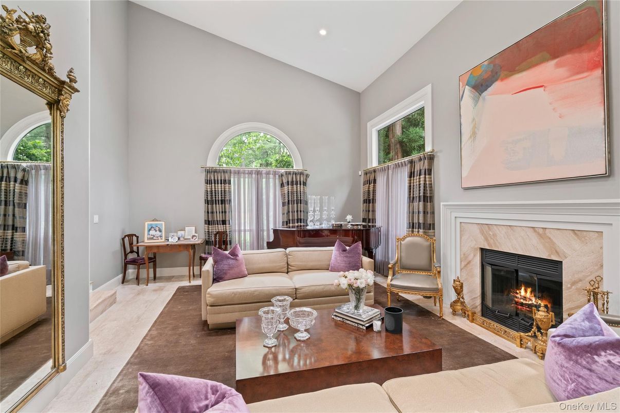 Fireplace, Interior, Living room, Recessed Lighting