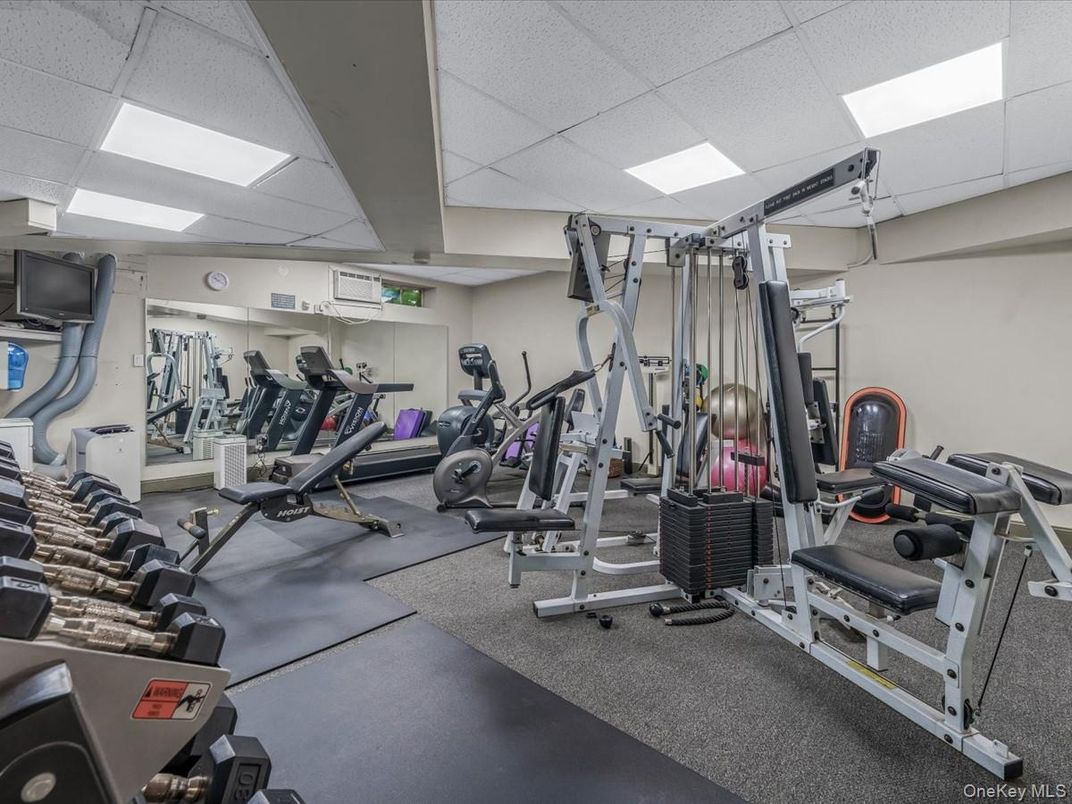Fitness Equipment, Gym, Interior, Recessed Lighting