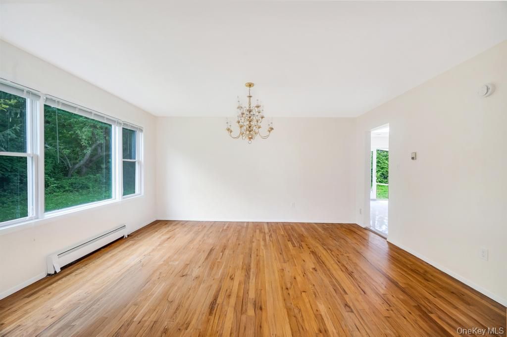 Chandelier, Empty room, Interior, Wood Texture Flooring