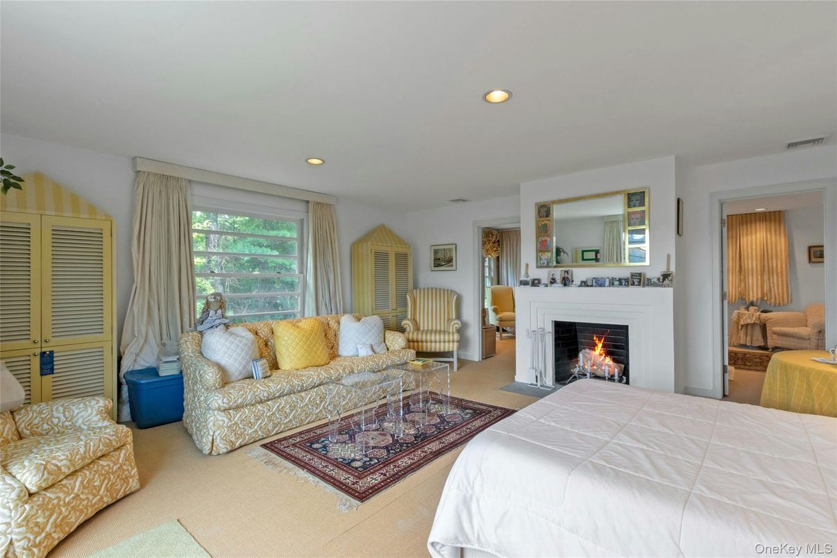 Bedroom, Fireplace, Interior, Recessed Lighting