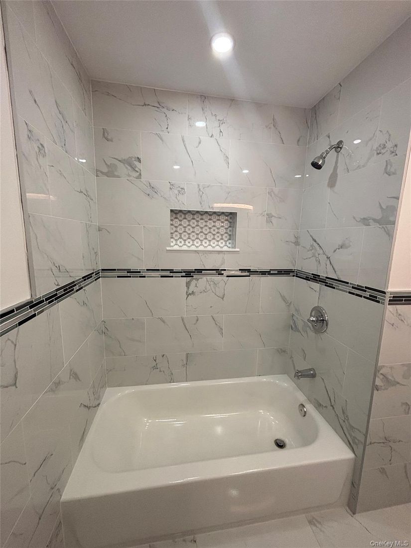Bathroom, Interior, Marble Walls, Recessed Lighting