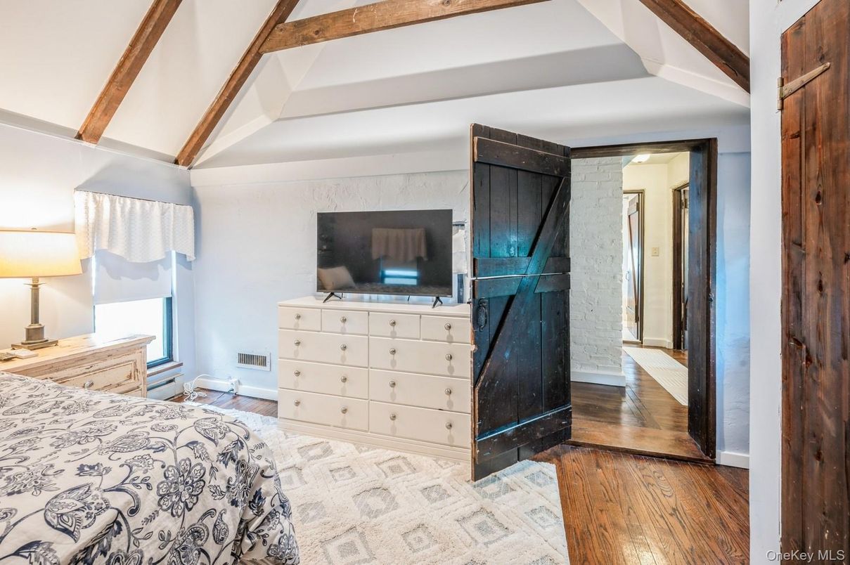 Bedroom, Interior, Wooden Beams, Wood Texture Flooring