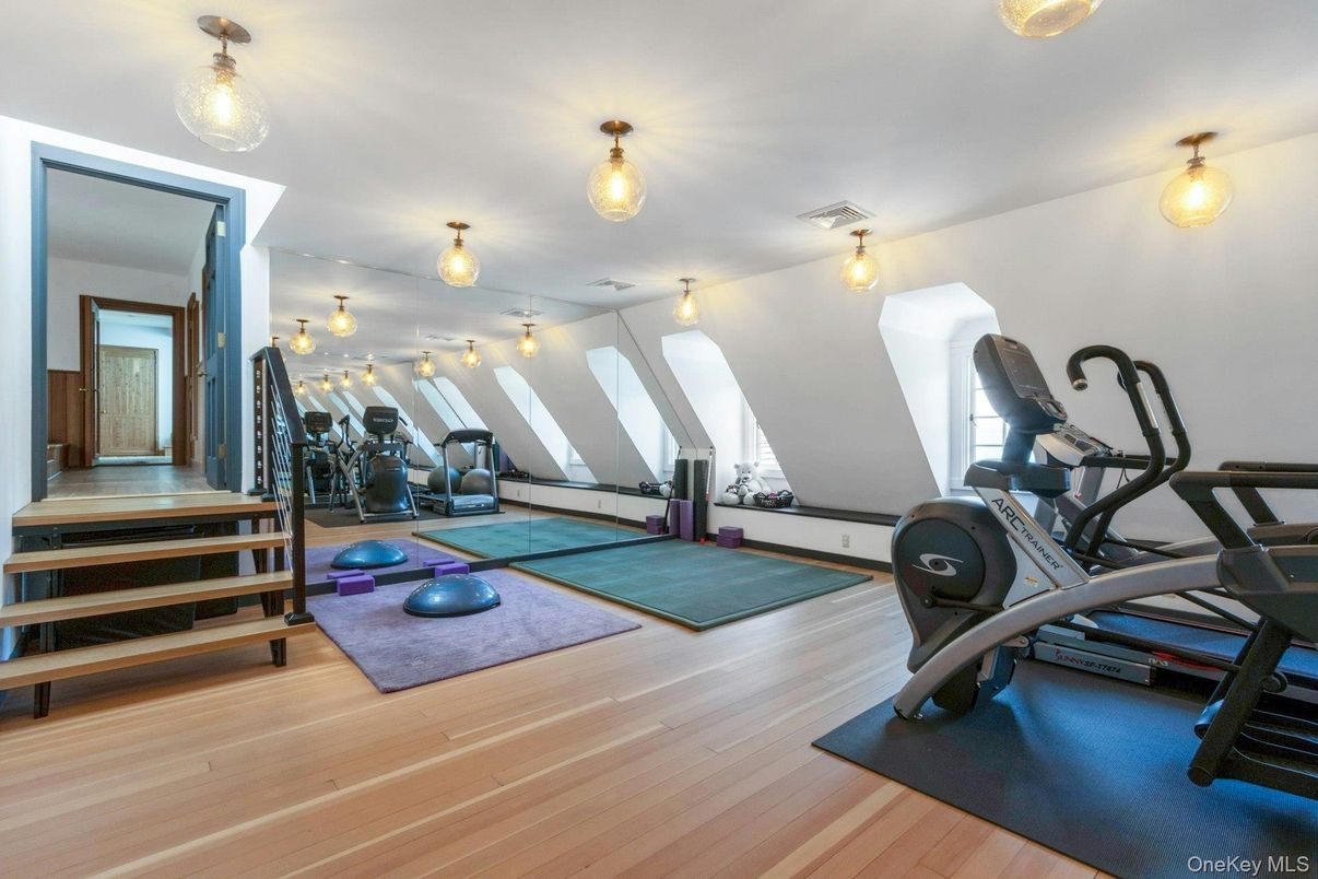 Fitness Equipment, Interior, Wood Texture Flooring