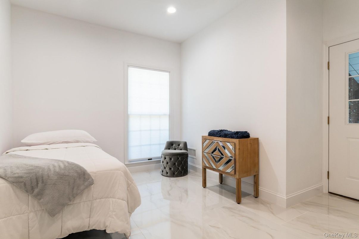 Bedroom, Interior, Marble, Recessed Lighting