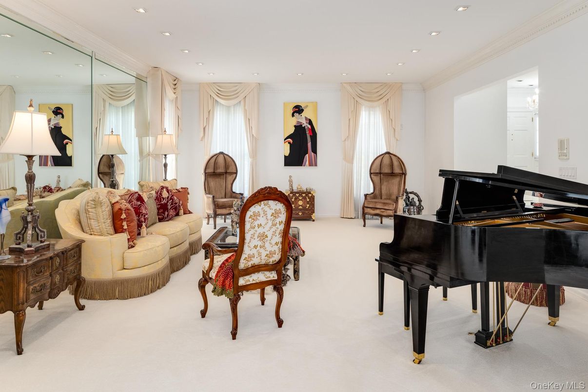 Interior, Living room, Piano, Recessed Lighting