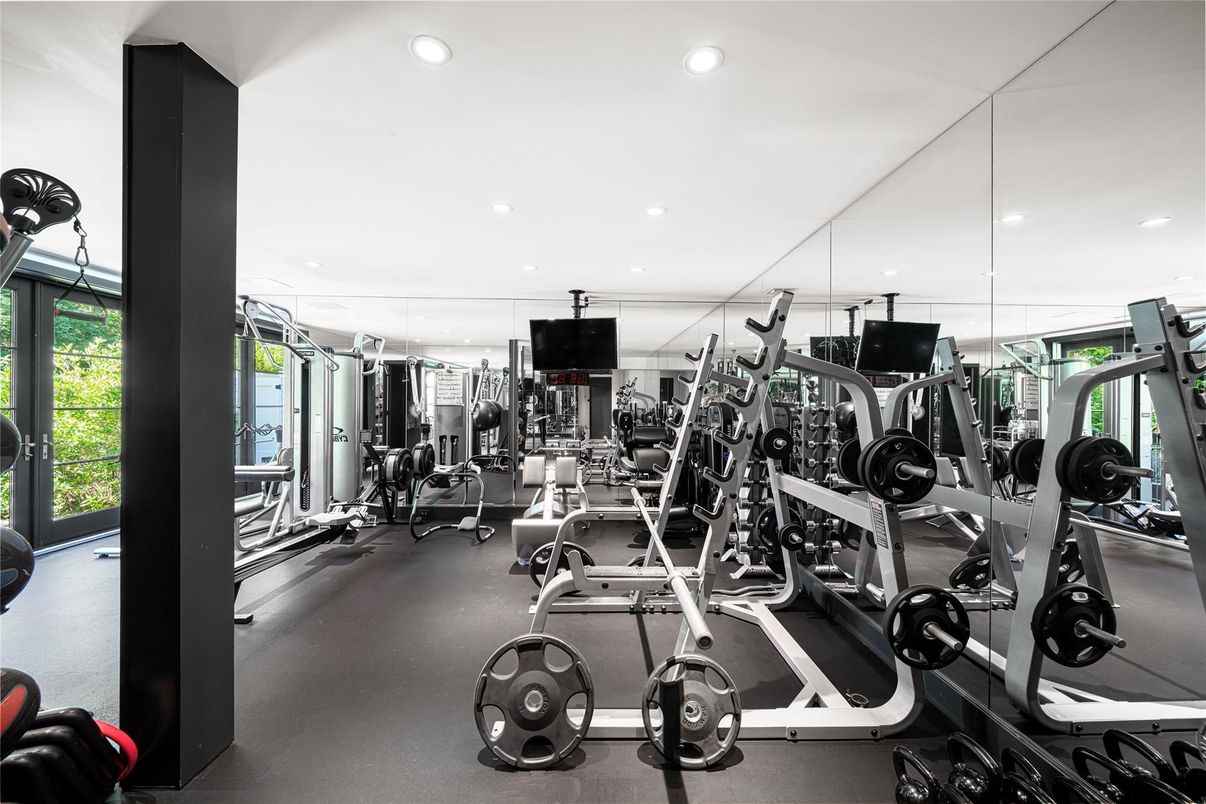 Fitness Equipment, Gym, Interior, Recessed Lighting