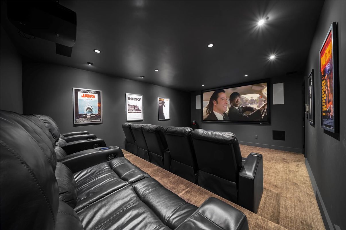 Home Theatre Room, Interior, Projection Screen, Recessed Lighting, Theatre Room