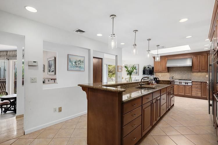 Interior, Kitchen, Pendant Lights, Recessed Lighting, Stainless Steel Appliances