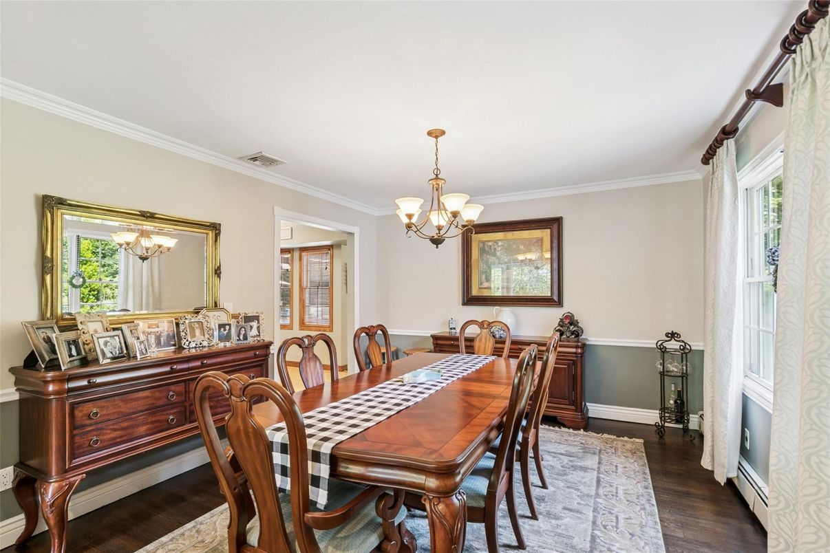 Chandelier, Dining room, Interior, Wood Texture Flooring