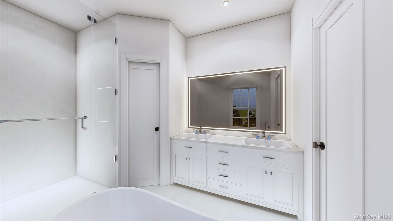 Bathroom, Dual Sink Vanities, Interior, Recessed Lighting