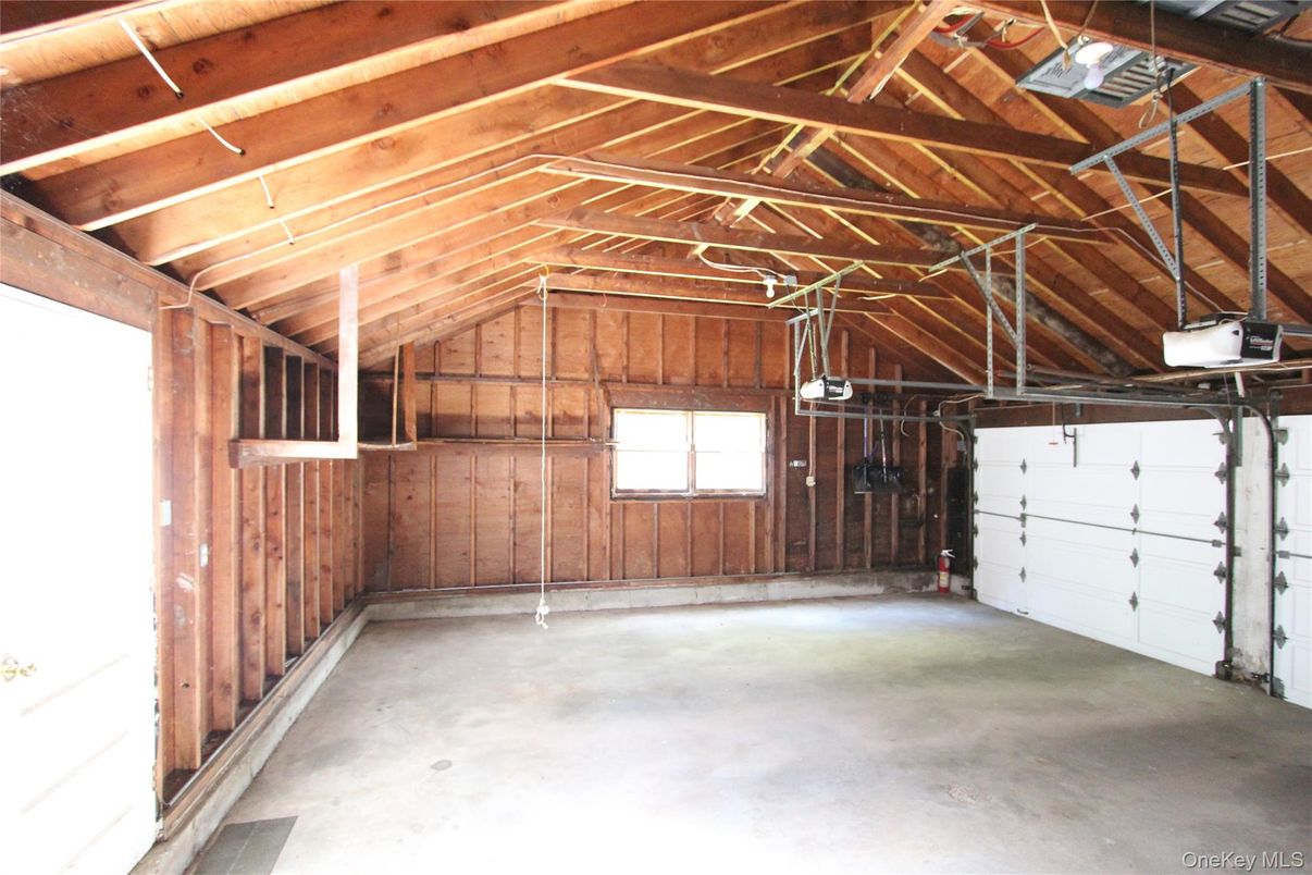 Garage, Interior, Wooden Beams, Wooden Ceilings, Wooden Walls