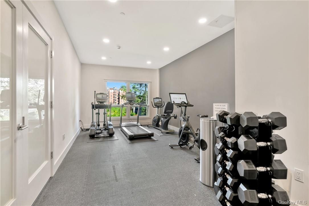 Fitness Equipment, Gym, Interior, Recessed Lighting