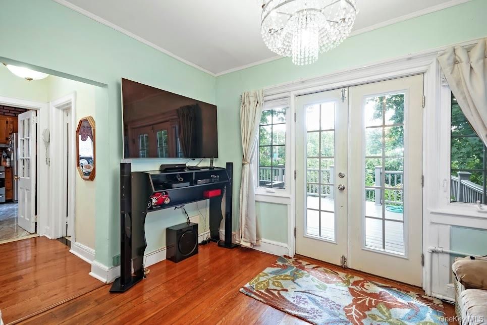 Chandelier, Interior, Wood Texture Flooring