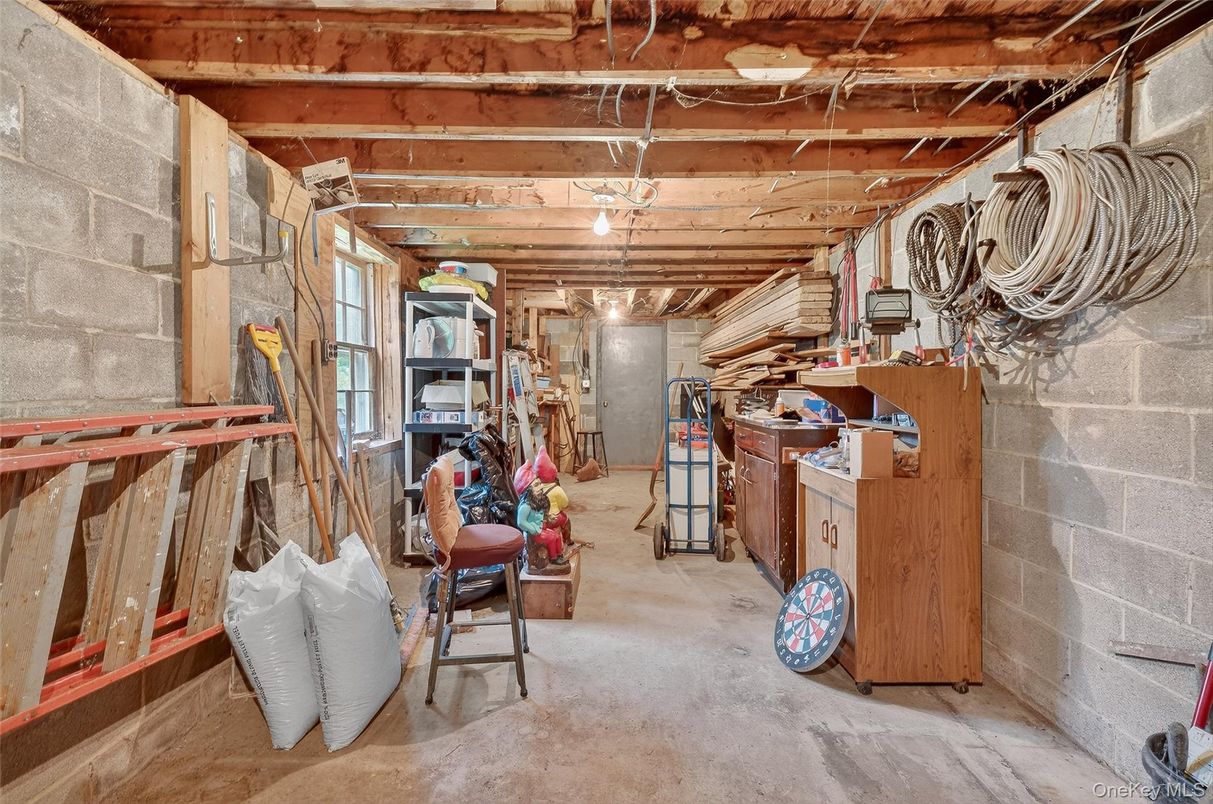 Interior, Stone Walls, Wooden Beams