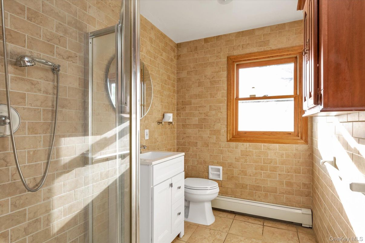 Bathroom, Glass Shower, Interior, Stone Walls
