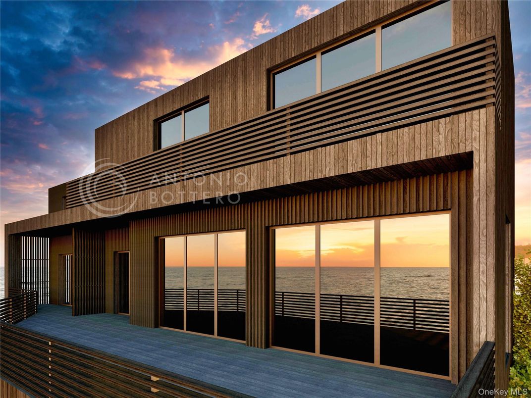 Exterior, Facade, Water, Modern