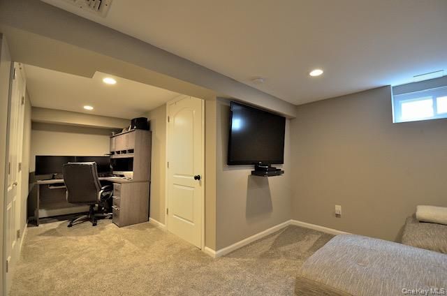 Home Office, Interior, Recessed Lighting