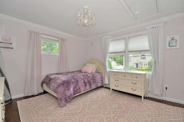 Bedroom, Chandelier, Interior, Wood Texture Flooring