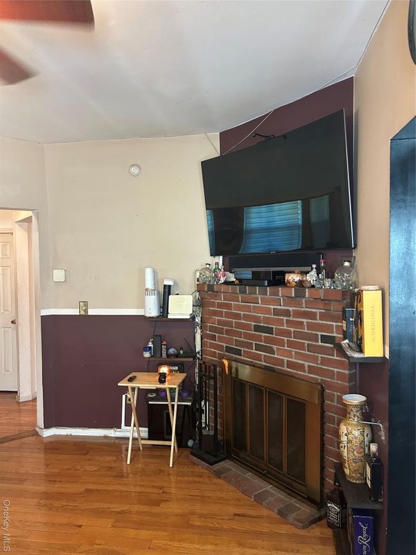 Interior, Stone Walls, Wood Texture Flooring