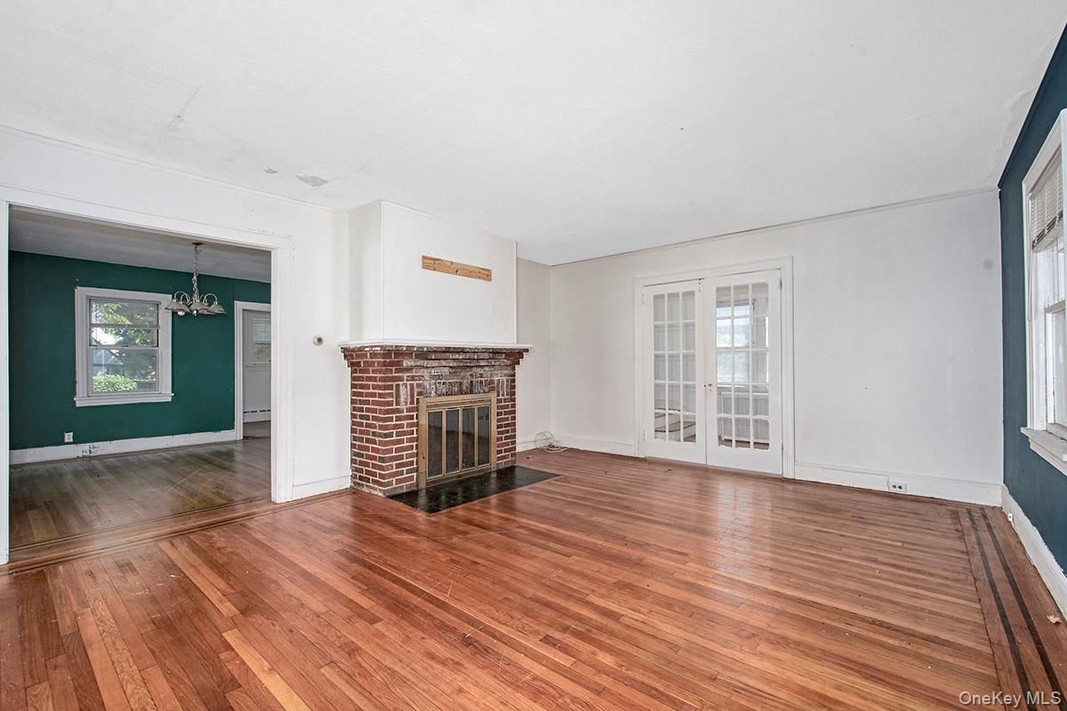 Empty room, Fireplace, Interior, Wood Texture Flooring