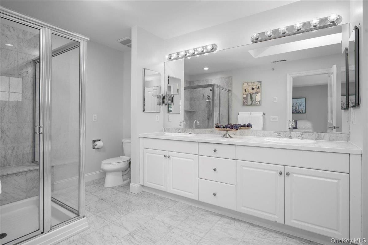 Bathroom, Dual Sink Vanities, Glass Shower, Interior