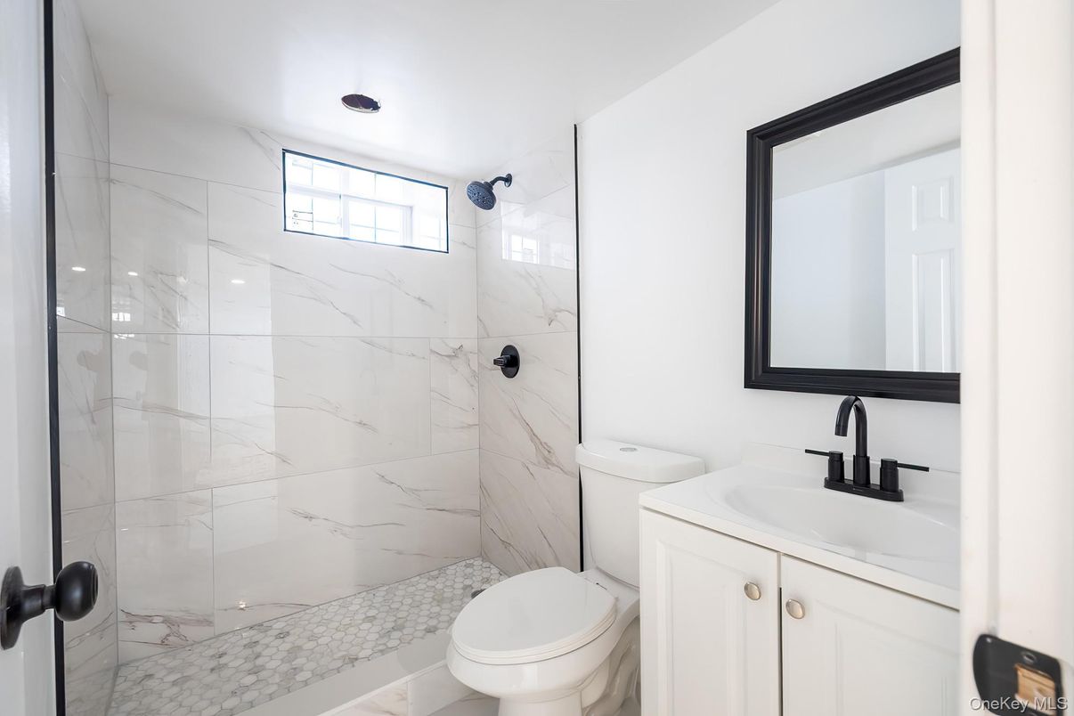 Bathroom, Glass Shower, Interior, Marble Walls