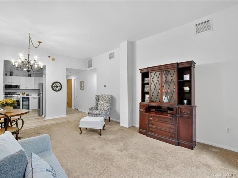 Chandelier, Interior, Kitchen, Stainless Steel Appliances
