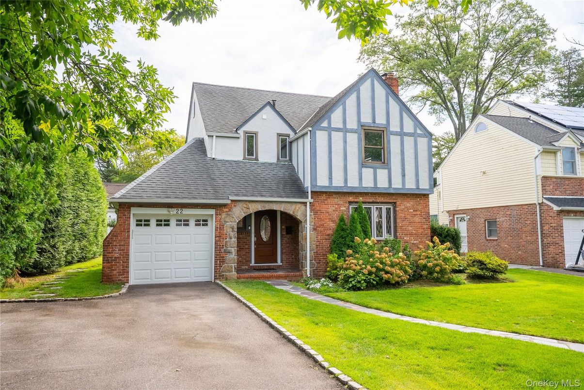 Attached, Exterior, Facade, Brick Facade, Tudor Revival