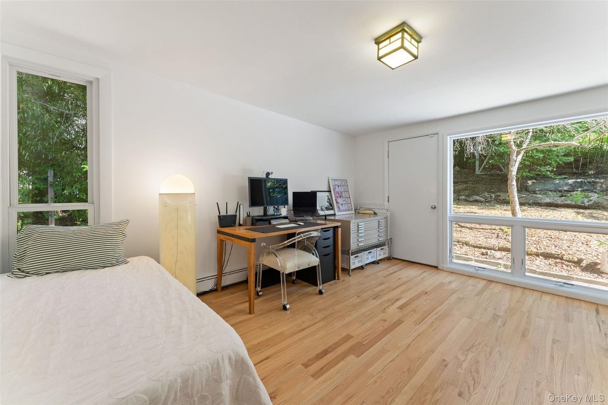 Bedroom, Home Office, Interior, Wood Texture Flooring