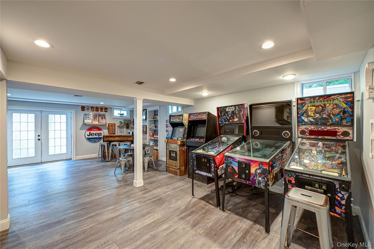 Game Room, Interior, Recessed Lighting, Wood Texture Flooring