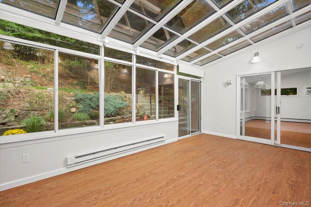 Glass Ceilings, Interior, Sun Room, Wood Texture Flooring