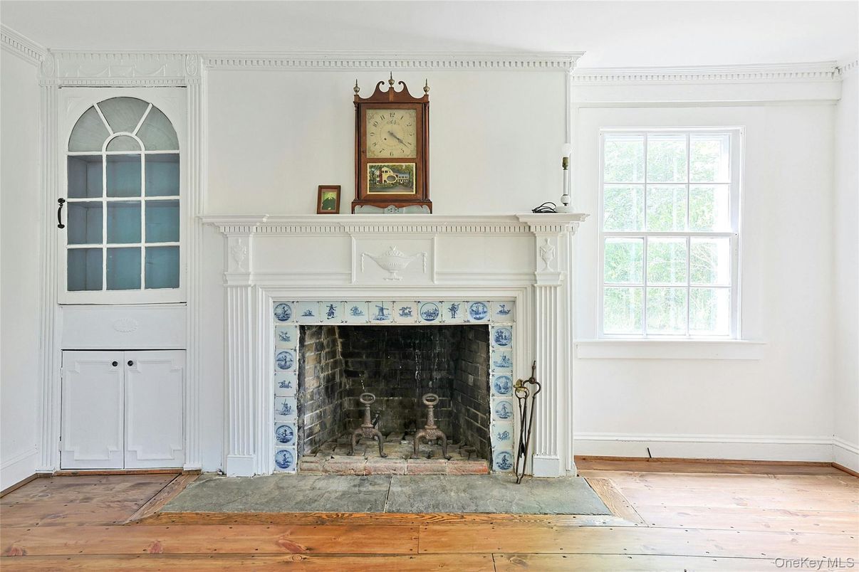 Fireplace, Interior, Wood Texture Flooring