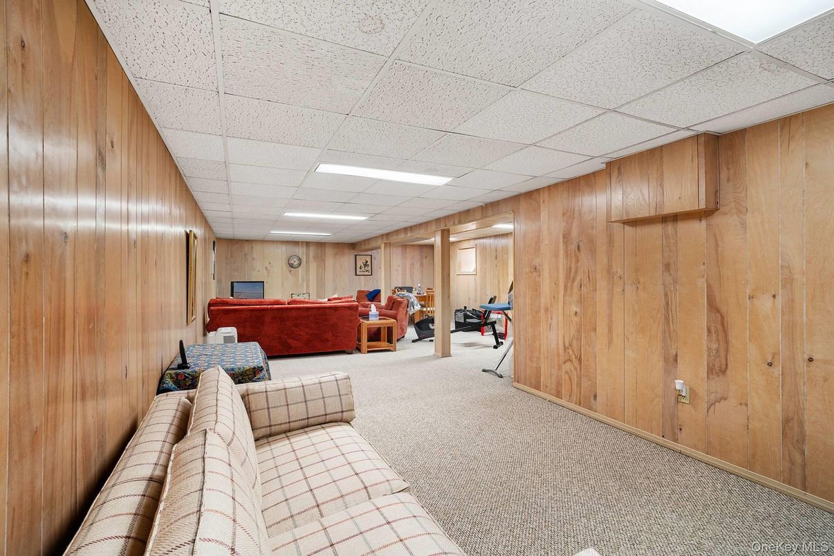 Interior, Living room, Recessed Lighting, Wooden Walls