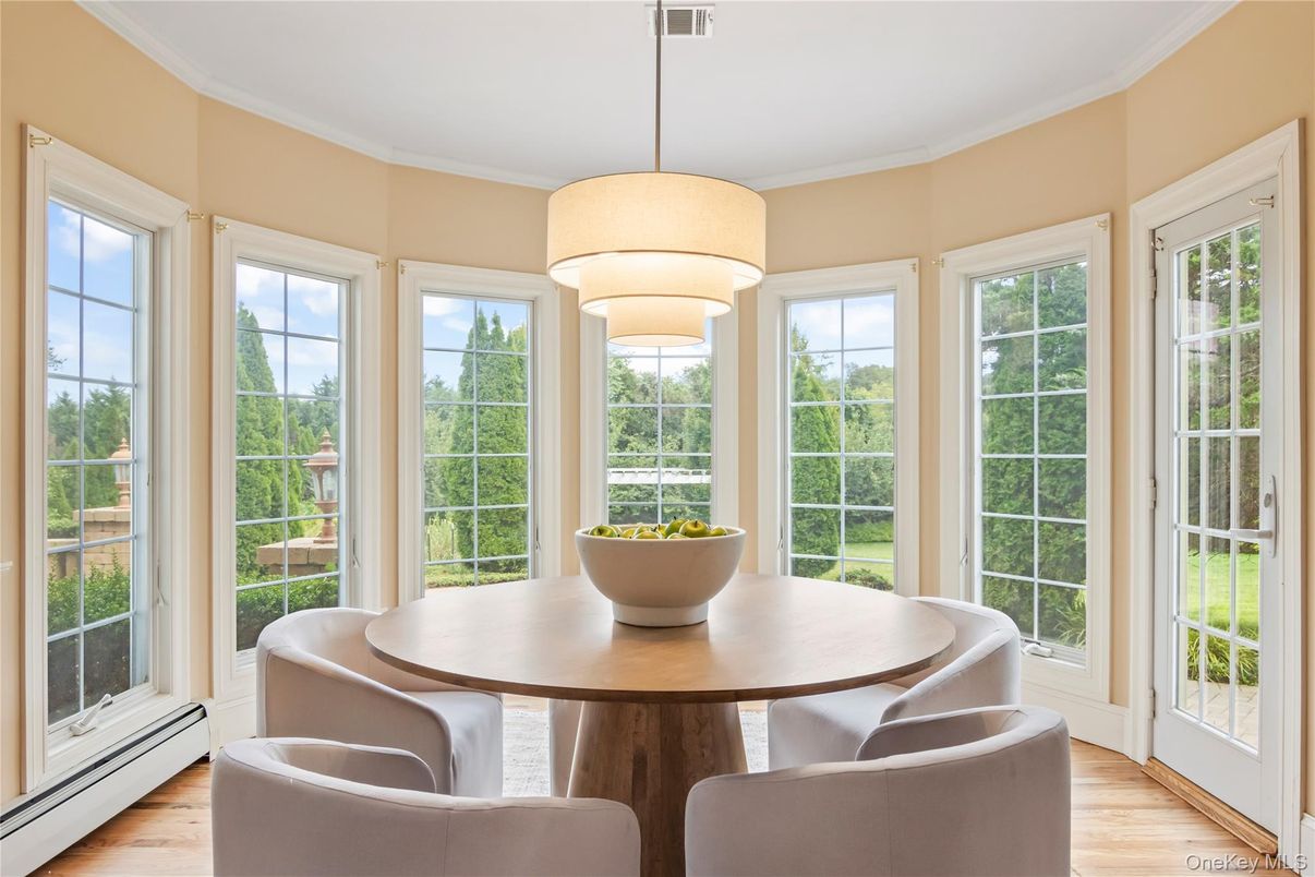 Chandelier, Dining room, Interior, Pendant Lights, Wood Texture Flooring
