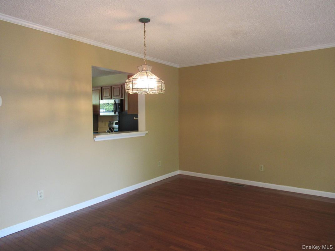 Empty room, Interior, Kitchen, Pendant Lights, Wood Texture Flooring