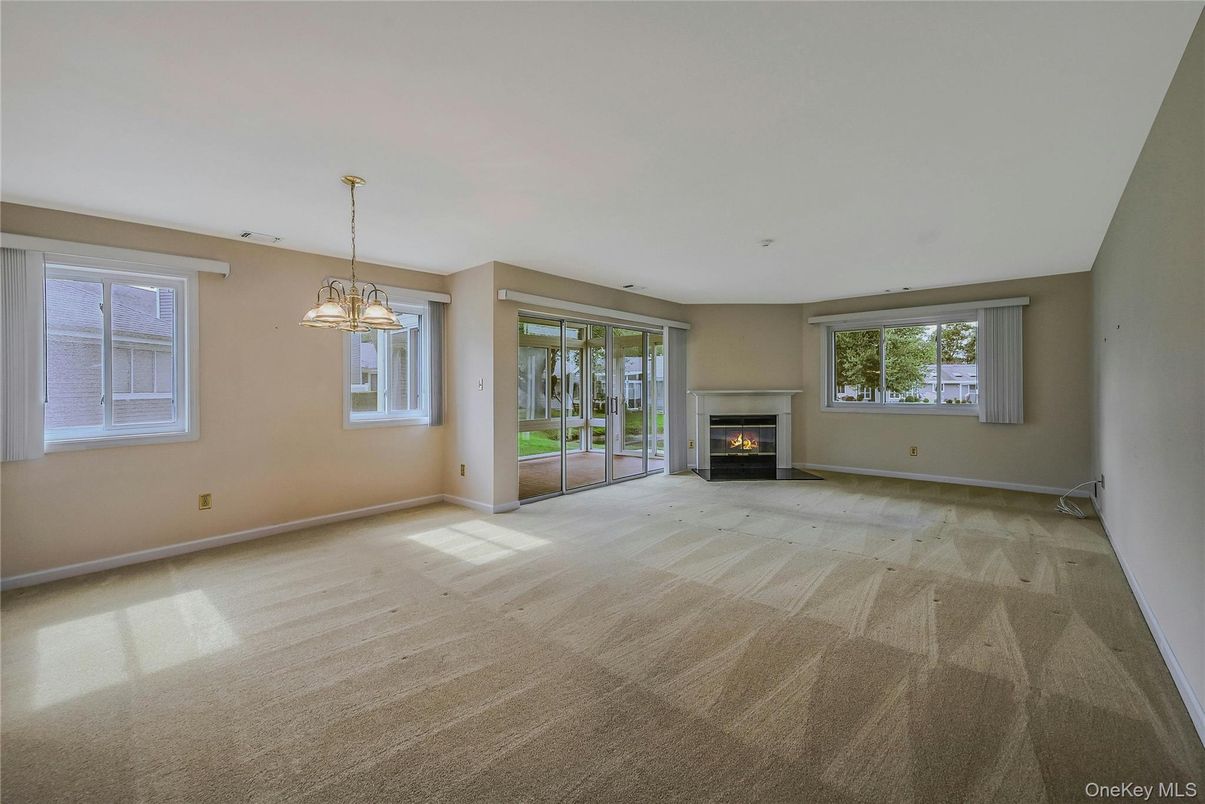 Empty room, Fireplace, Interior, Pendant Lights