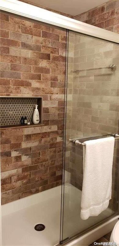 Bathroom, Glass Shower, Interior, Stone Walls